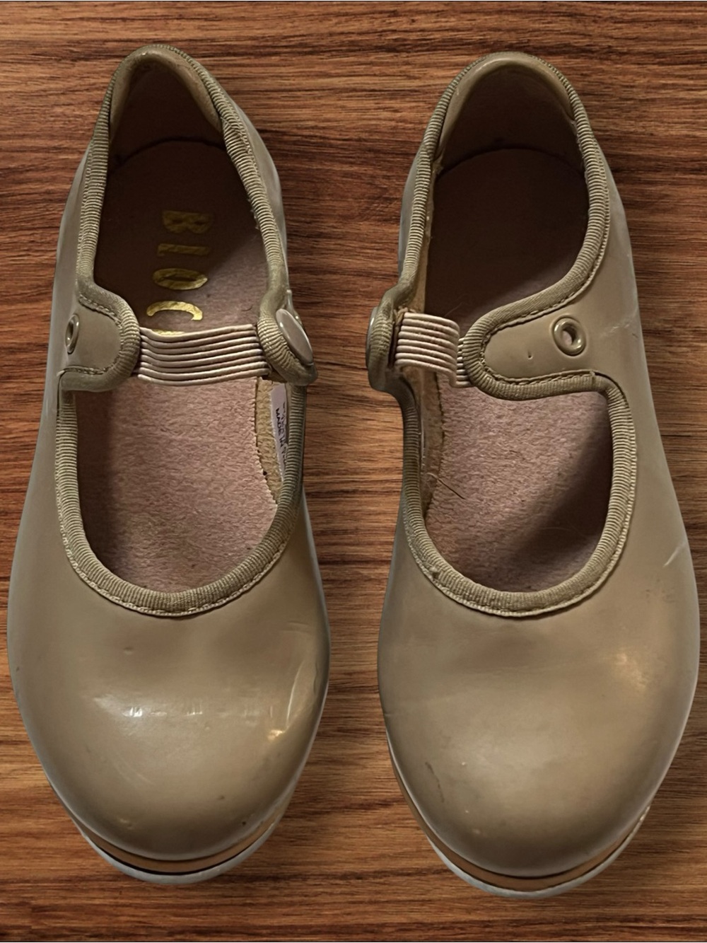 Bloch Tan Tap Dance Shoes Techno Tap Elastic Strap 9.5 M